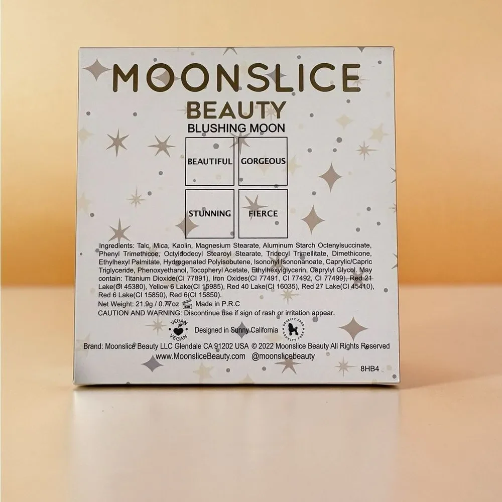 MoonSlice Beauty Blushing Moon Palette 4 Shades, NEW with box